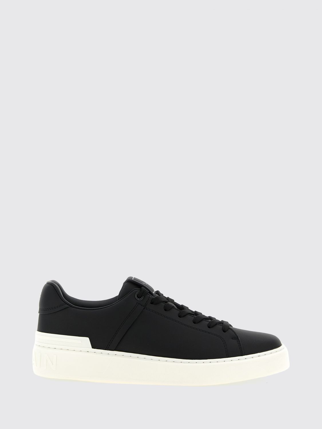 BALMAIN B-Court Bicolour Smooth Calf Leather Trainers