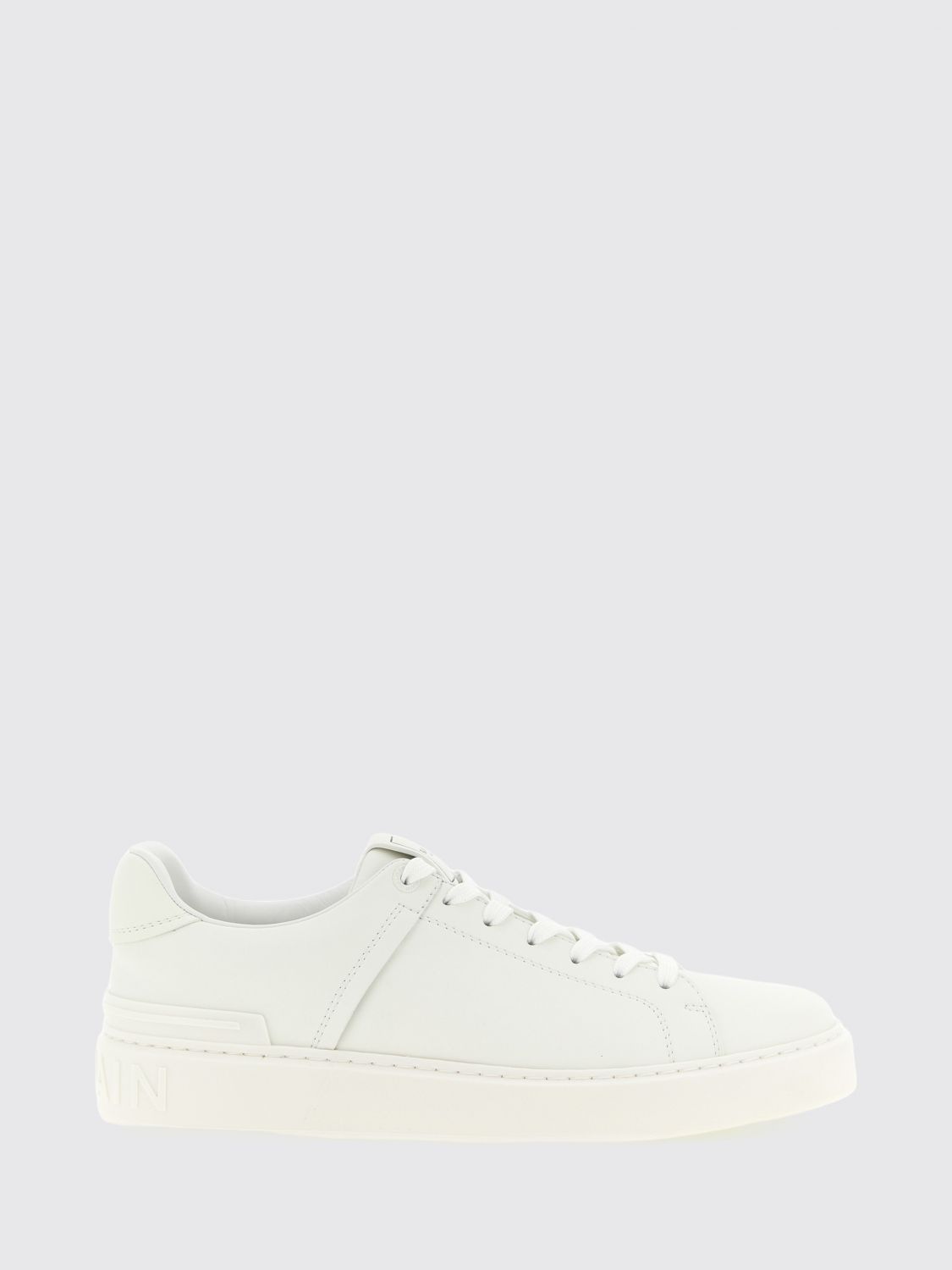 BALMAIN B-Court Bicolour Smooth Calf Leather Trainers
