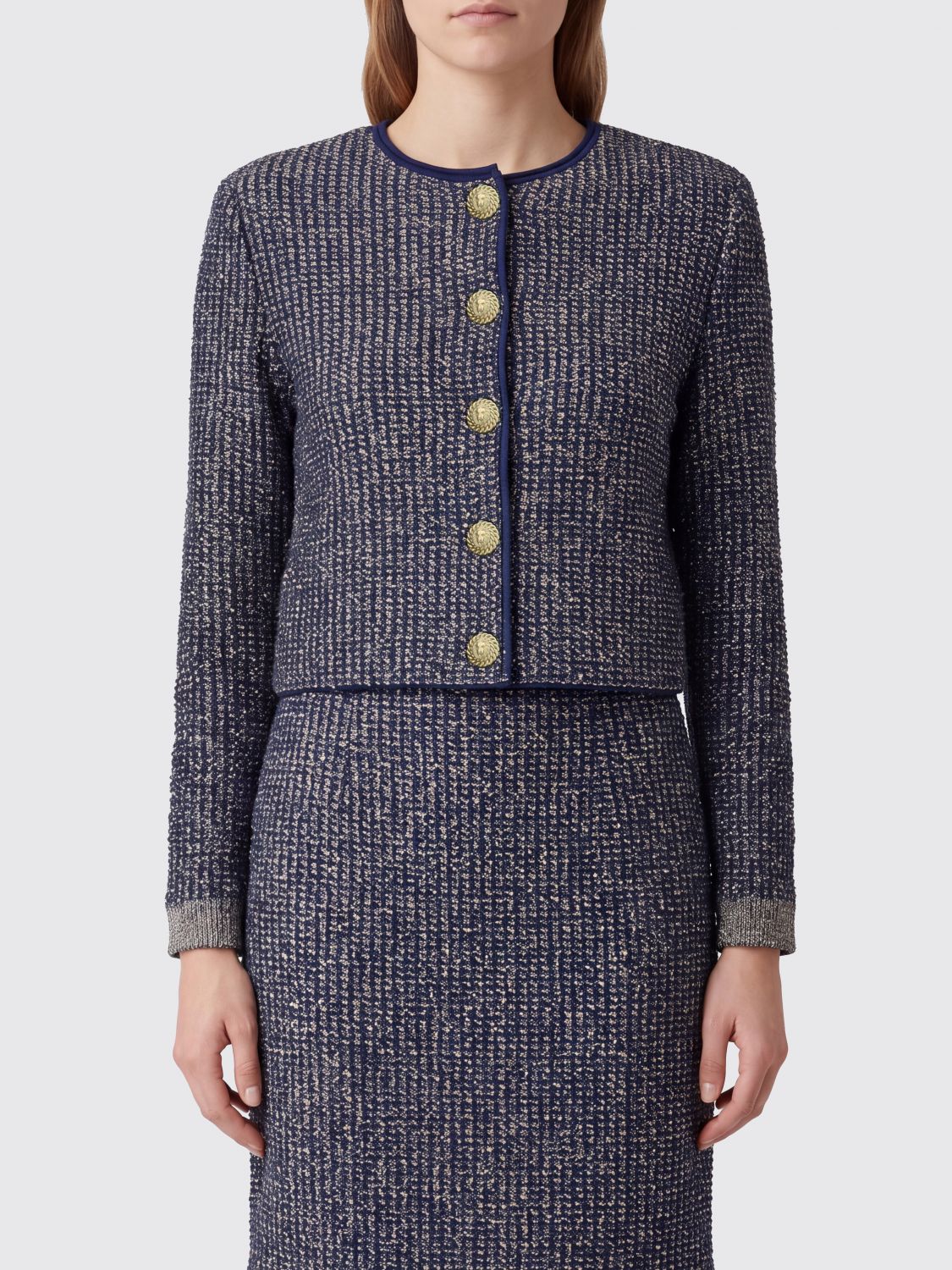 BALMAIN Sweater Woman color Sea