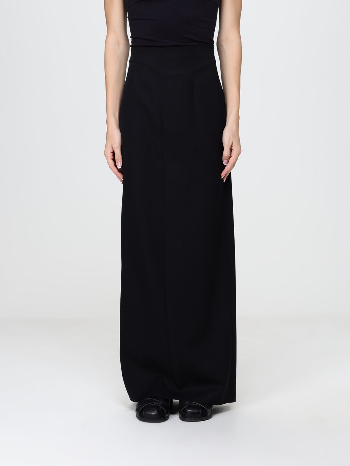 MAISON MARGIELA High-Waist Wollhose mit weitem Bein und Four Stitches