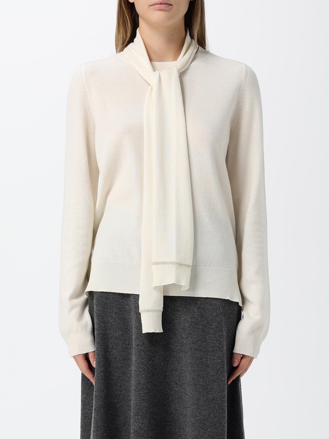 Fabiana Filippi Wool, Silk and Cashmere Jumper with Pussy-Bow Neck