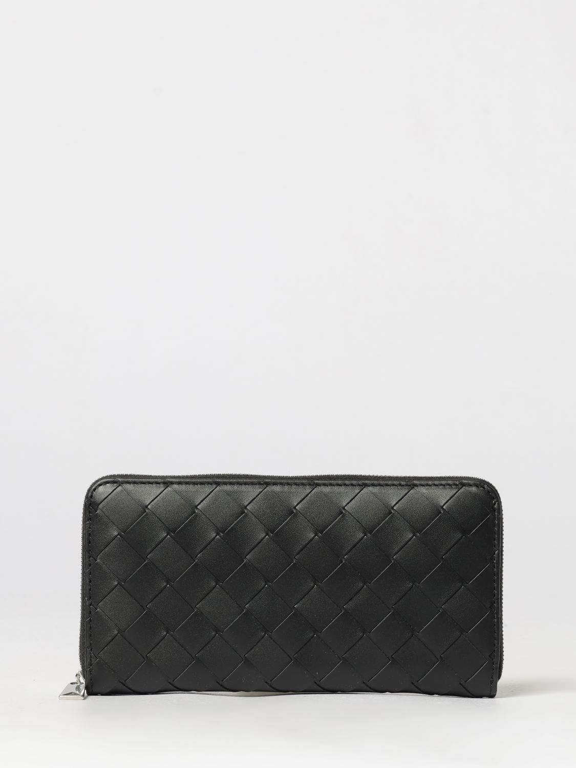 BOTTEGA VENETA Continental Zip-Around Wallet in Woven Calfskin