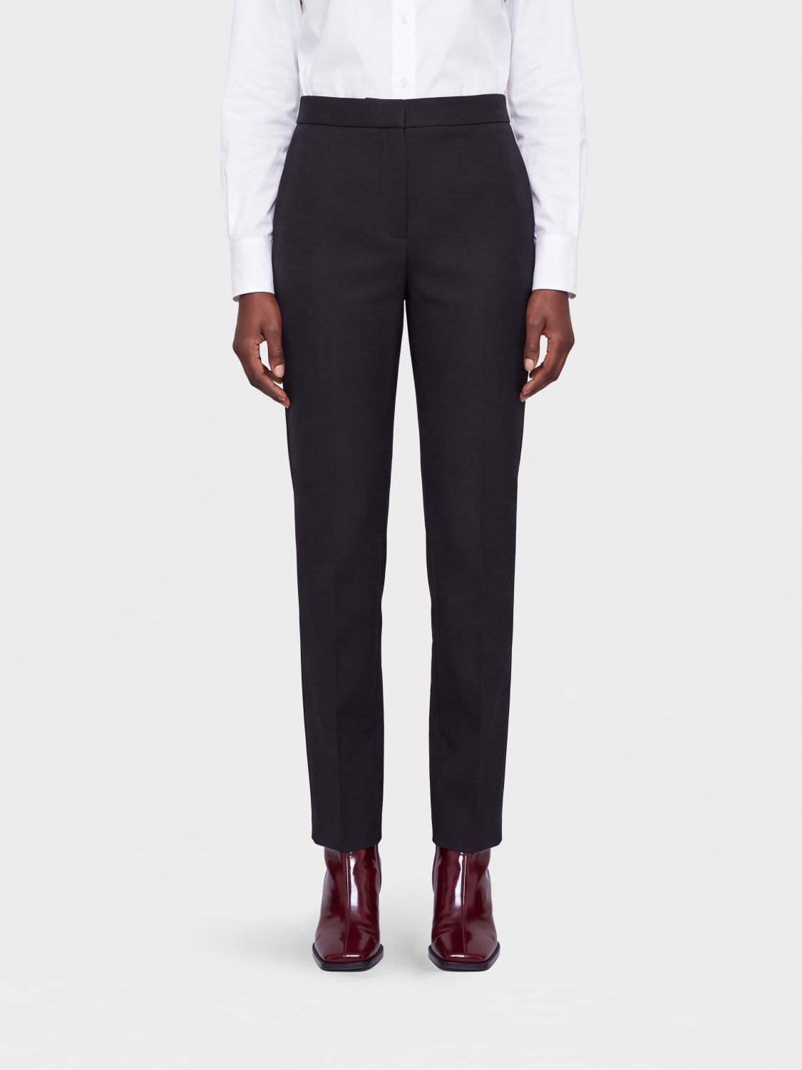 MAX MARA Acino Mid-Rise Slim Fit Skinny Wool Trousers