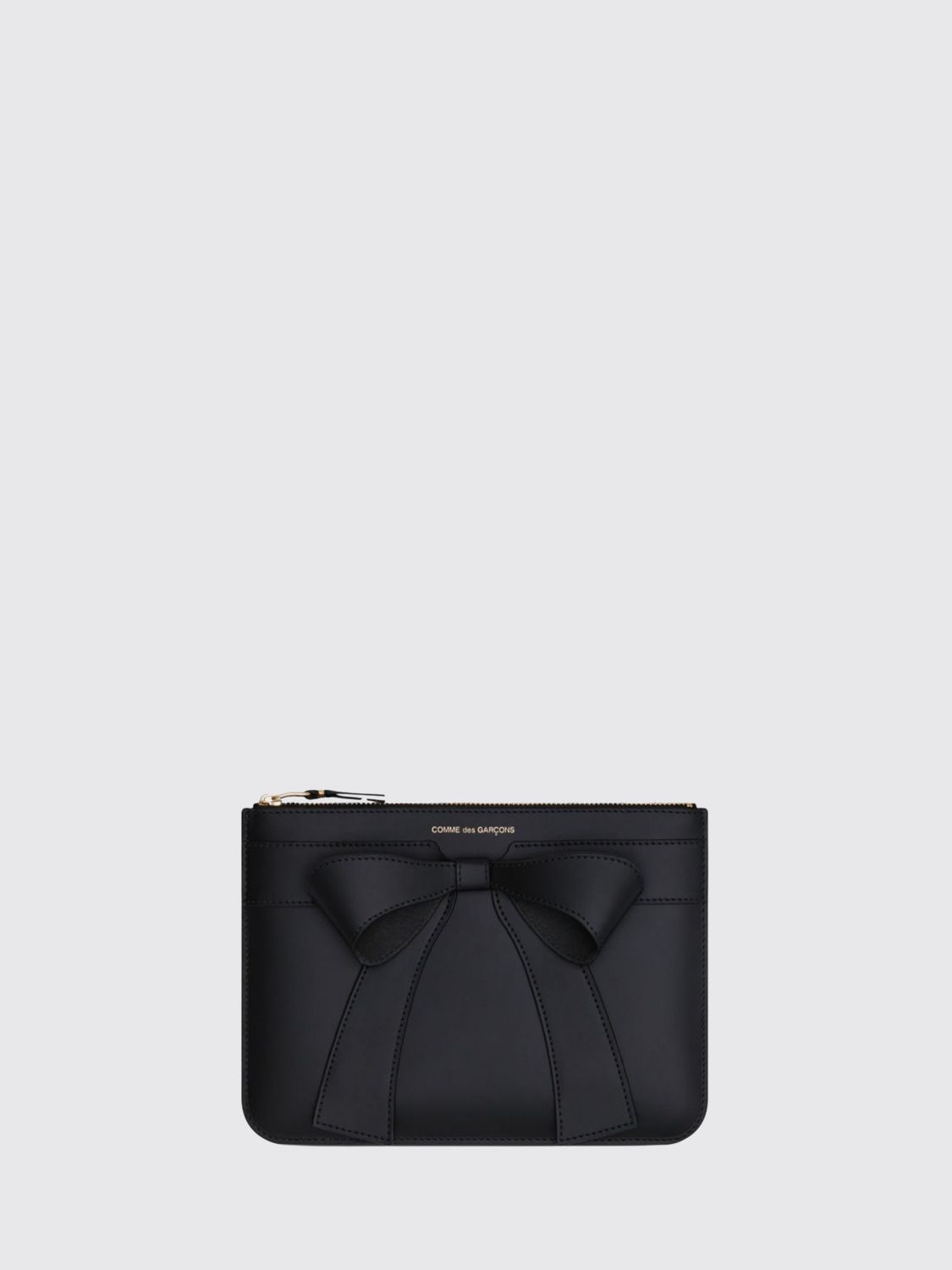 COMME DES GARÇONS WALLET Large Leather Wallet with Bow Print