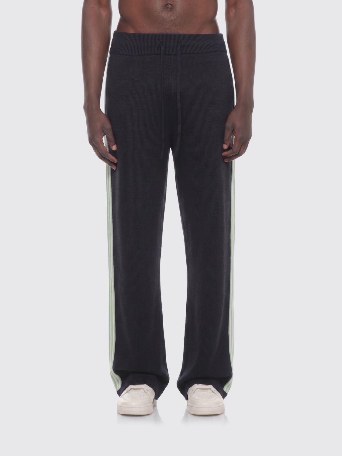CASABLANCA Merino Wool Joggers with Drawstring and Embroidered Logo