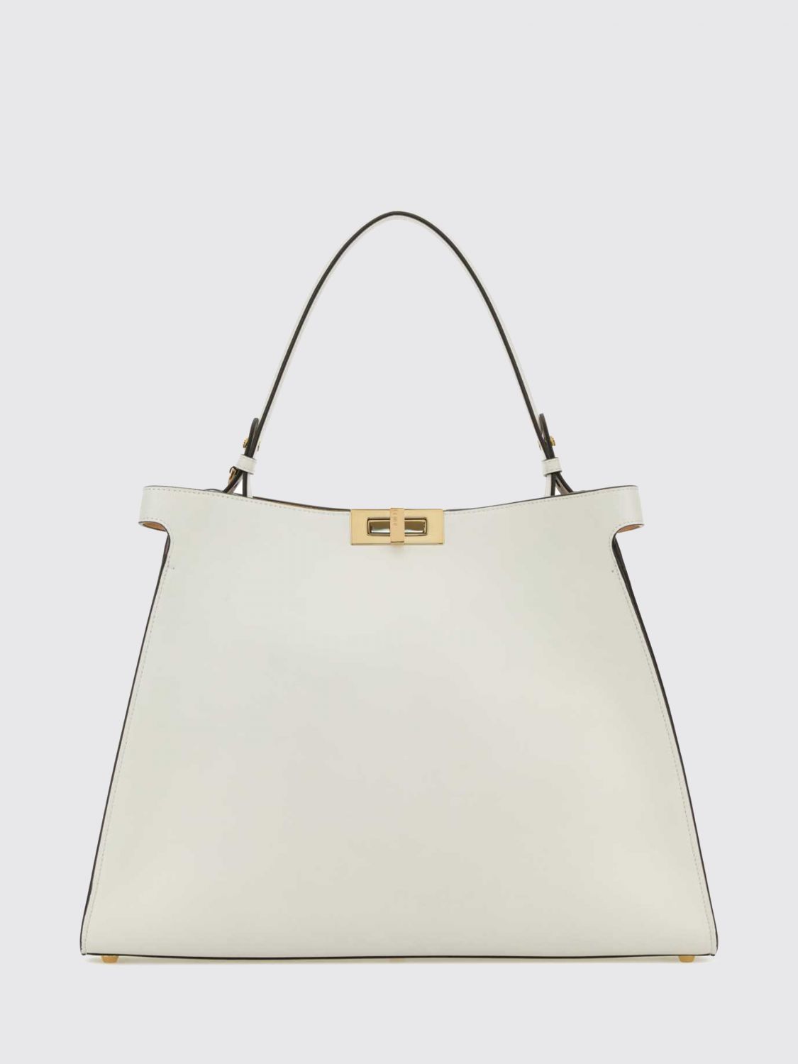 FENDI Way Smooth Calfskin Leather Tote Bag with Engraved Logo