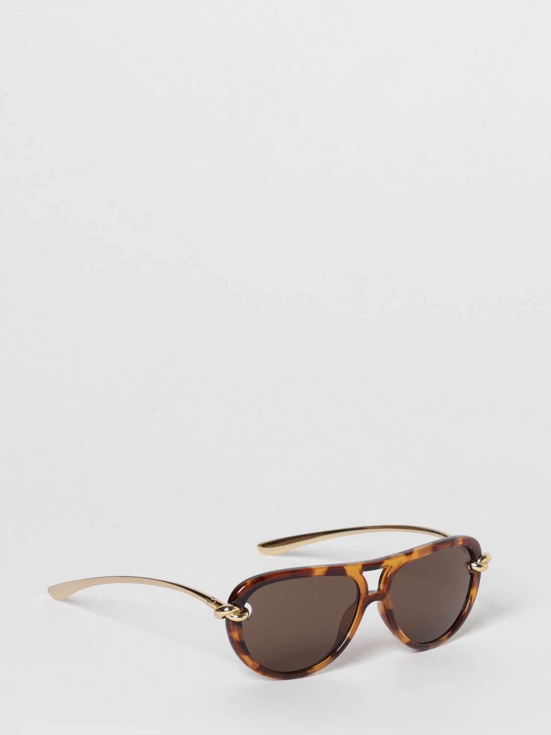 BOTTEGA VENETA Knot Aviator Sunglasses in Metal and Acetate