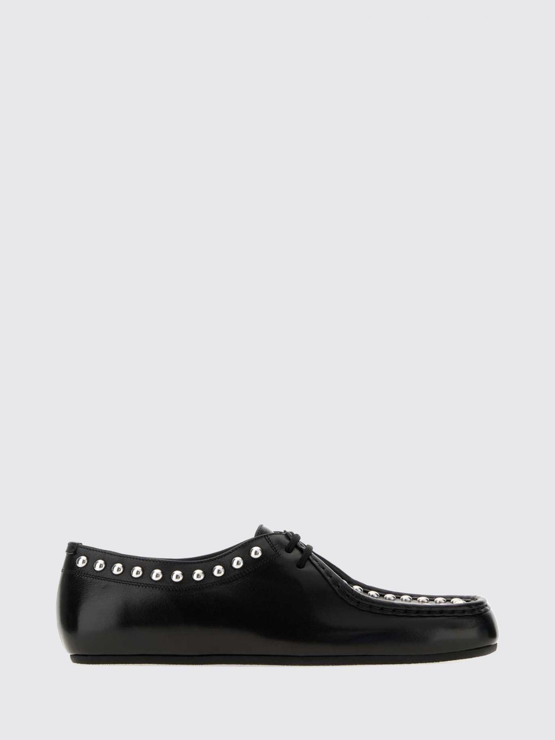 JIL SANDER Hood Studded Bovine Leather Derby Shoes