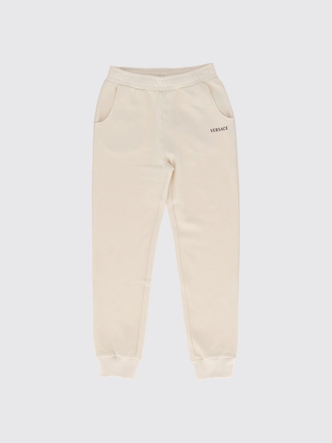 VERSACE Jogginghose für Jungen aus Baumwolle mit kontrastierendem Logo-Print