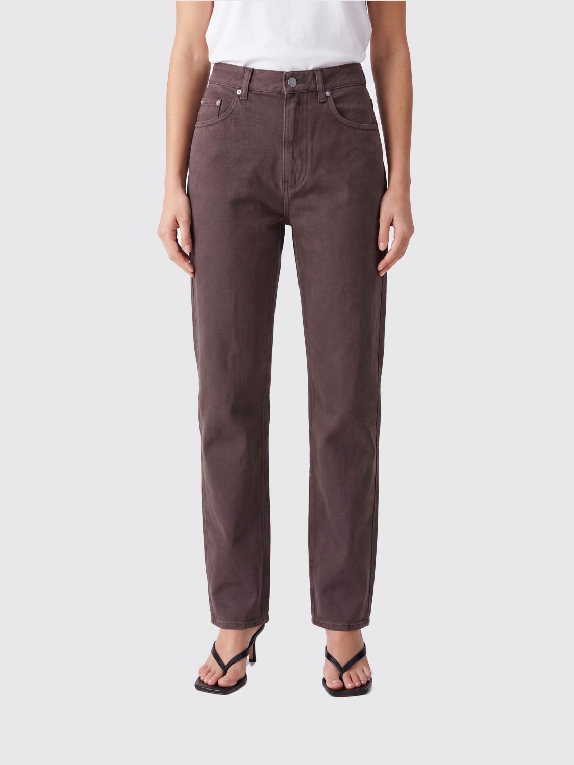LOULOU DE SAISON Samur High-Waisted Boyfriend Jeans in Organic Cotton Denim