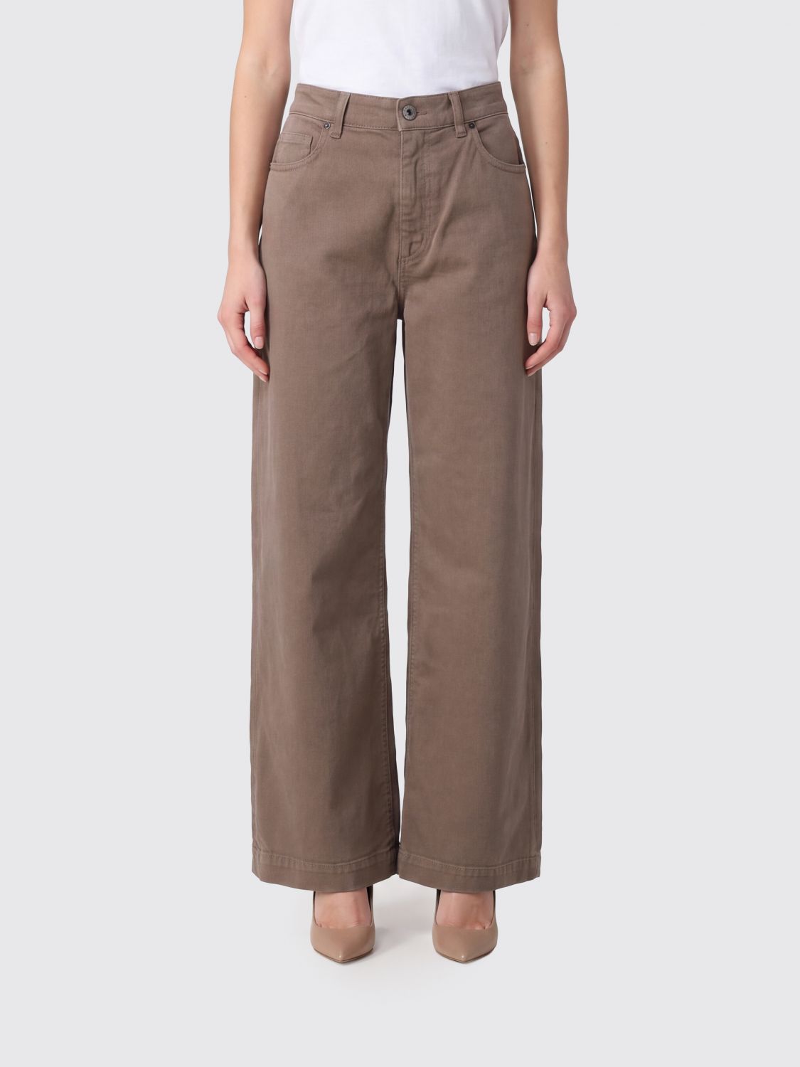 Parosh High-Waisted Wide-Leg Jeans P. A.R. O.S. H. in Cotton Denim