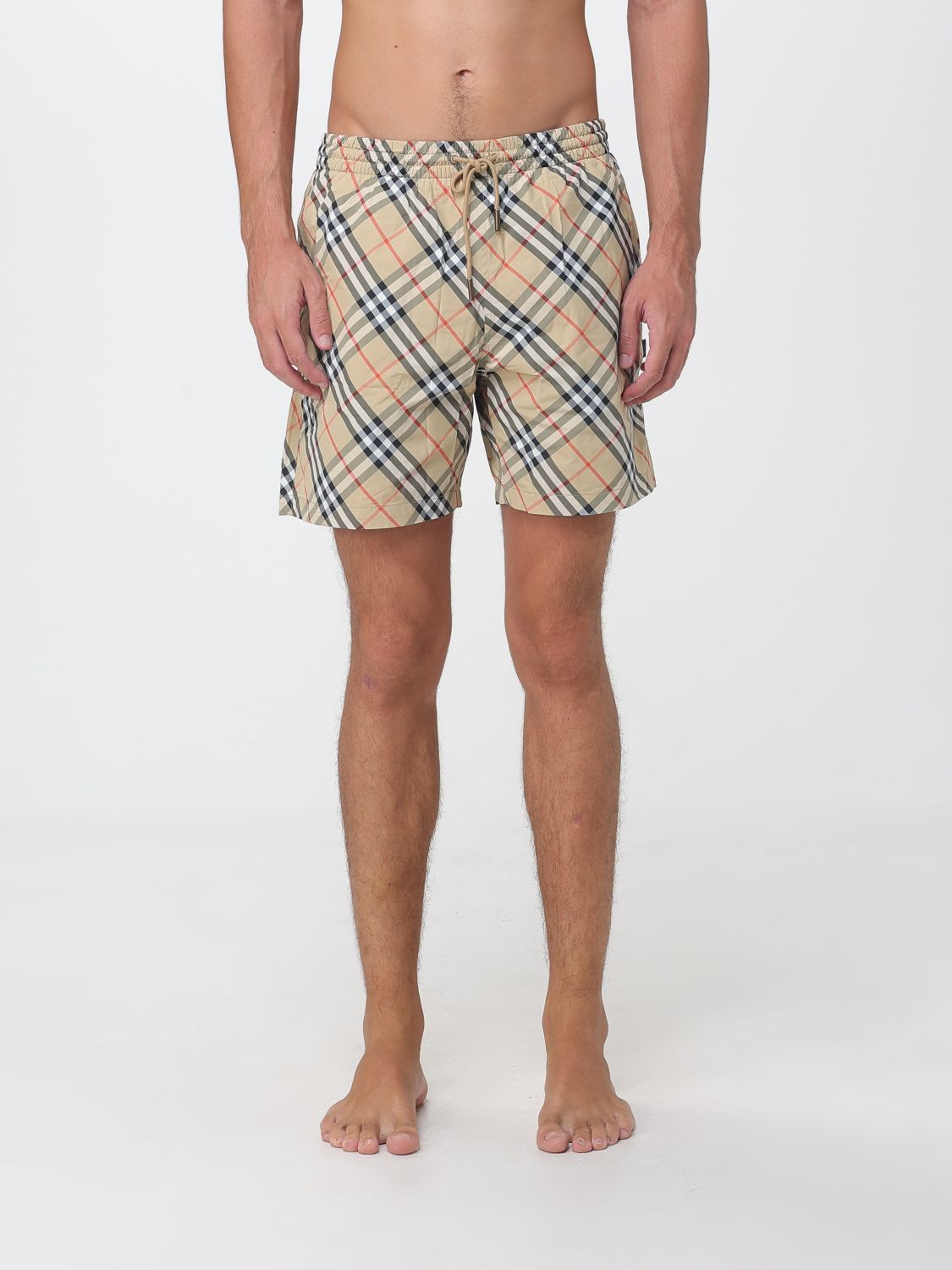 BURBERRY Vintage Check Print Nylon Swim Shorts