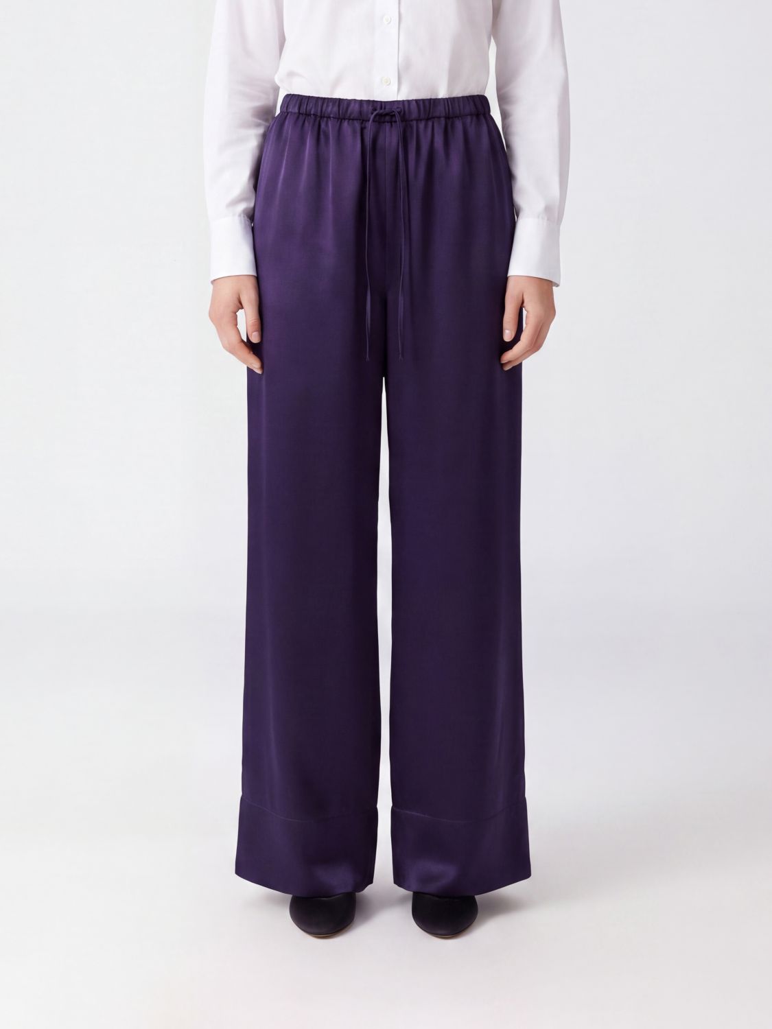 LIVIANA CONTI Weit geschnittene Palazzo-Hose Grayson aus Satin von