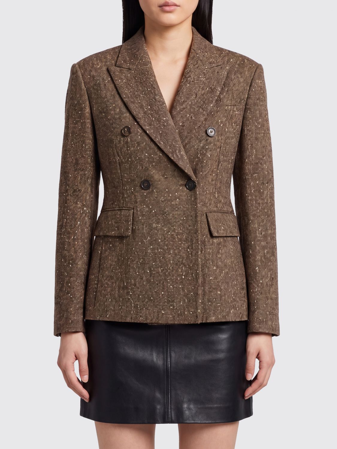 BRUNELLO CUCINELLI Jacket Woman color Brown