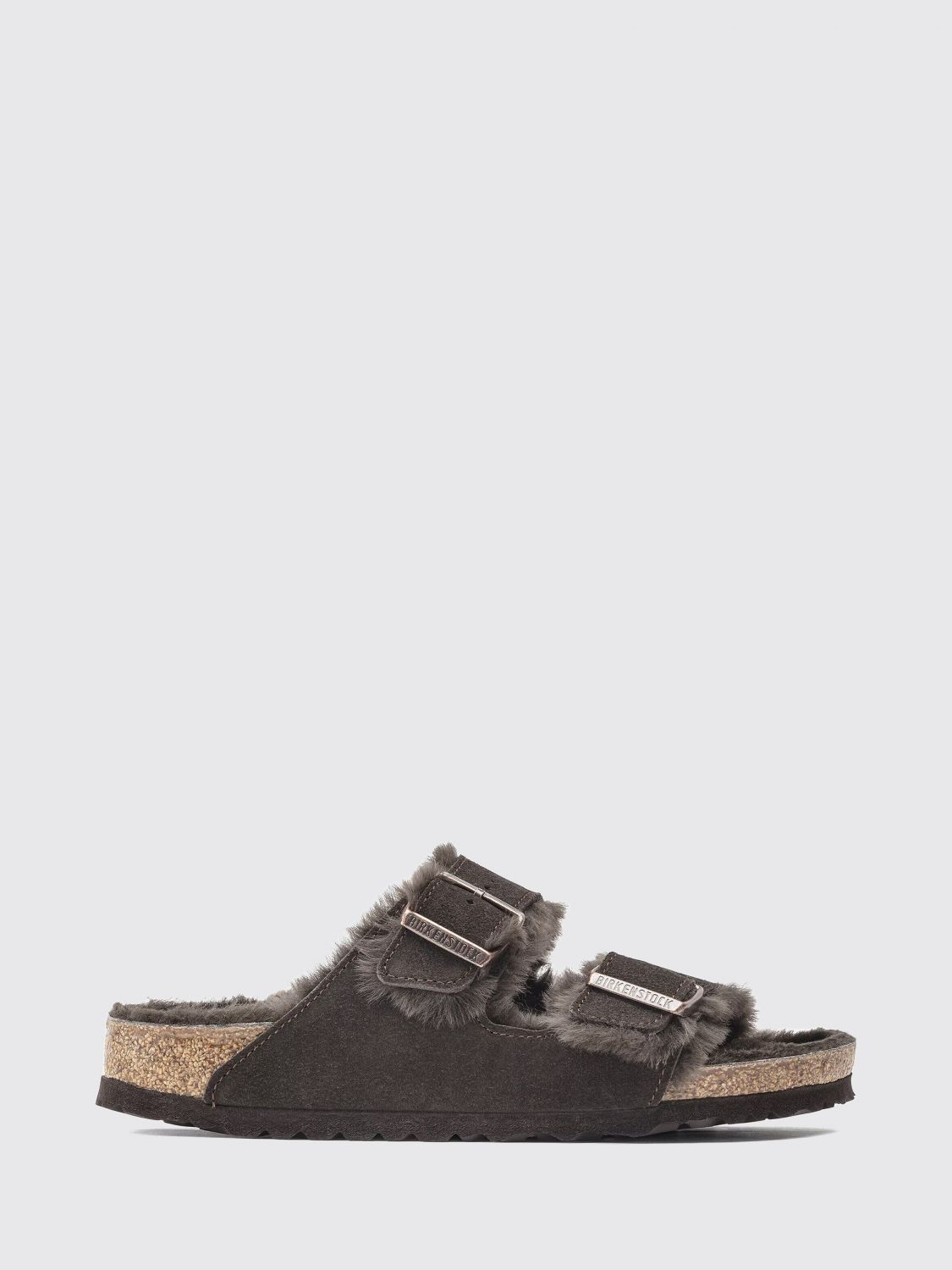 BIRKENSTOCK Arizona Suede Sandals with Shearling Lining and Buckles