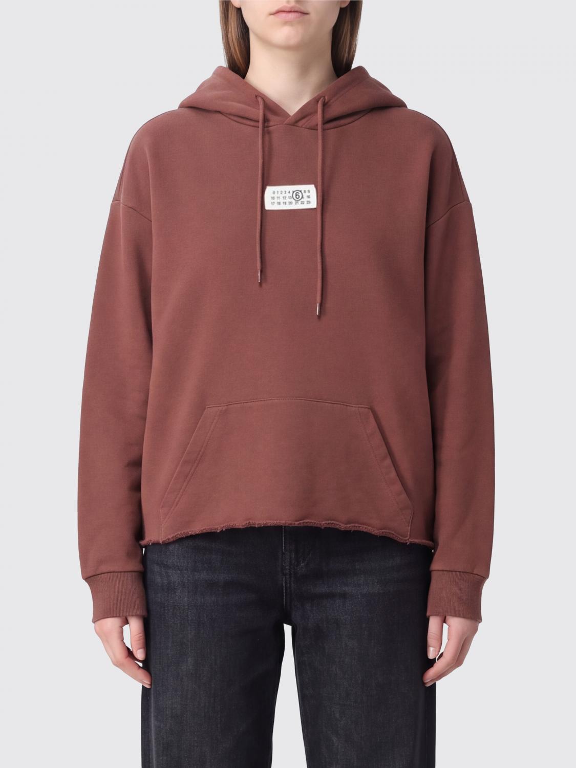 MM6 MAISON MARGIELA Felpa con cappuccio in cotone con logo Numeric