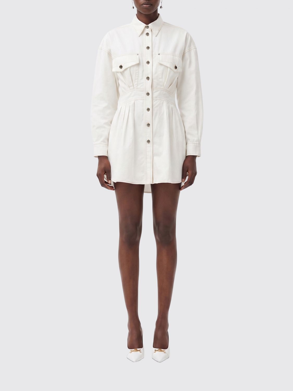 VERSACE Dress Woman color White