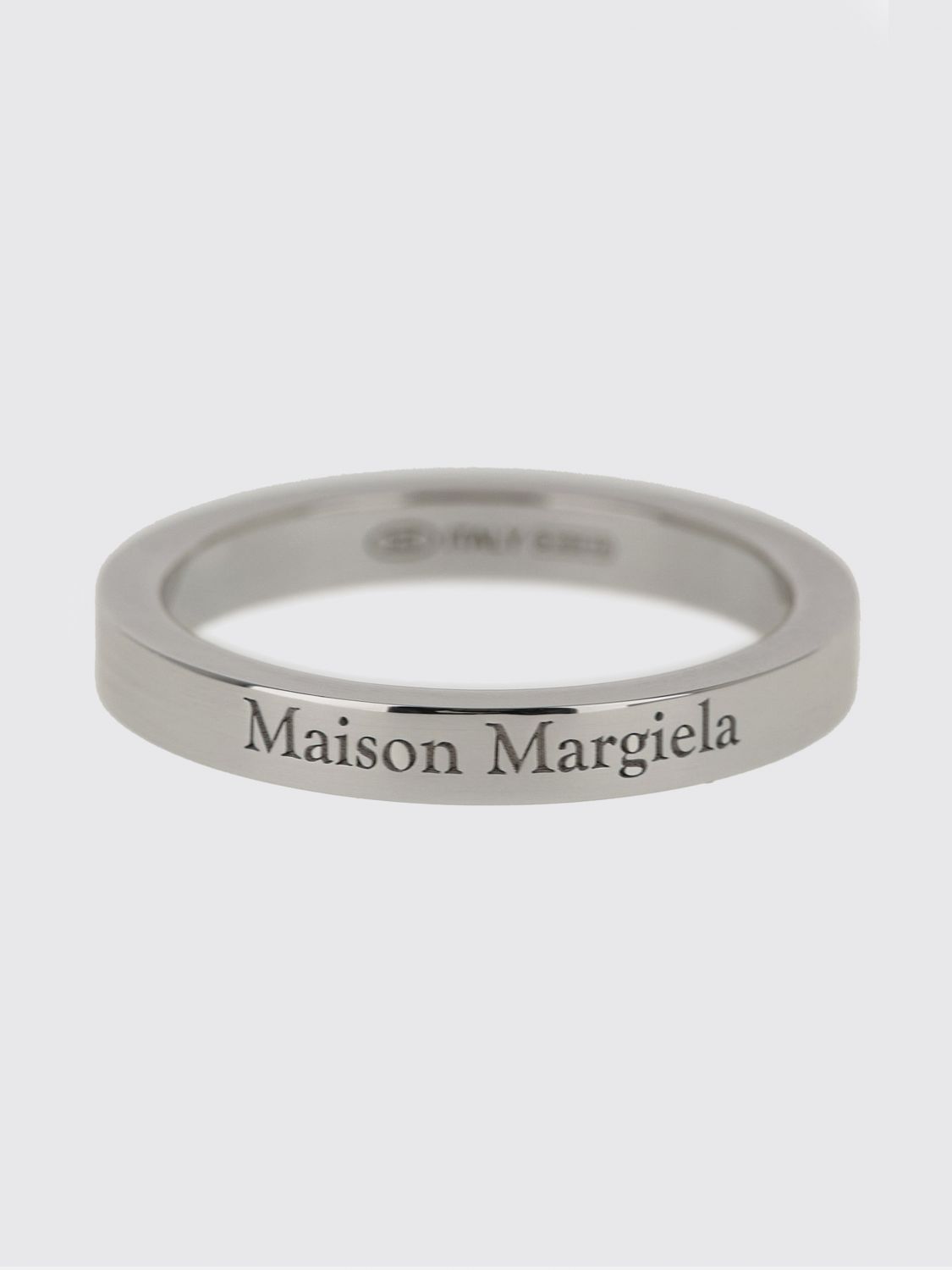 MAISON MARGIELA Engraved Logo Band Ring in 925 Sterling Silver