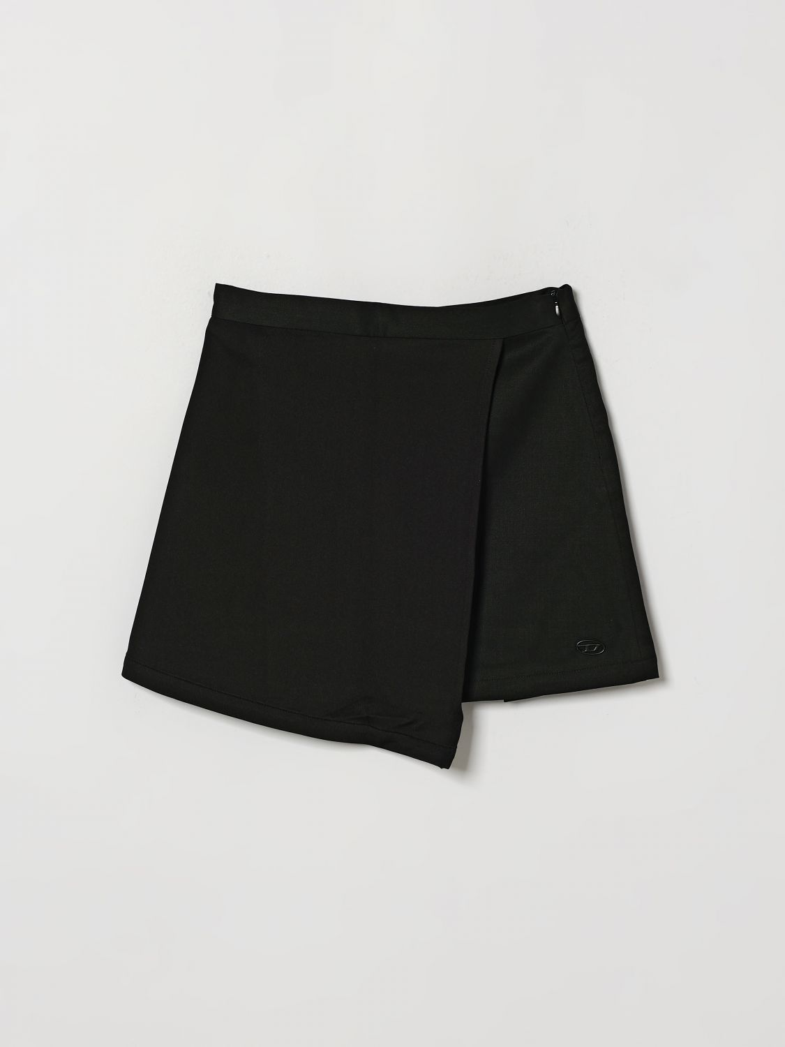 DIESEL Plissierter Minirock mit hoher Taille aus Wollmischung und schmaler Passform von für Mädchen
