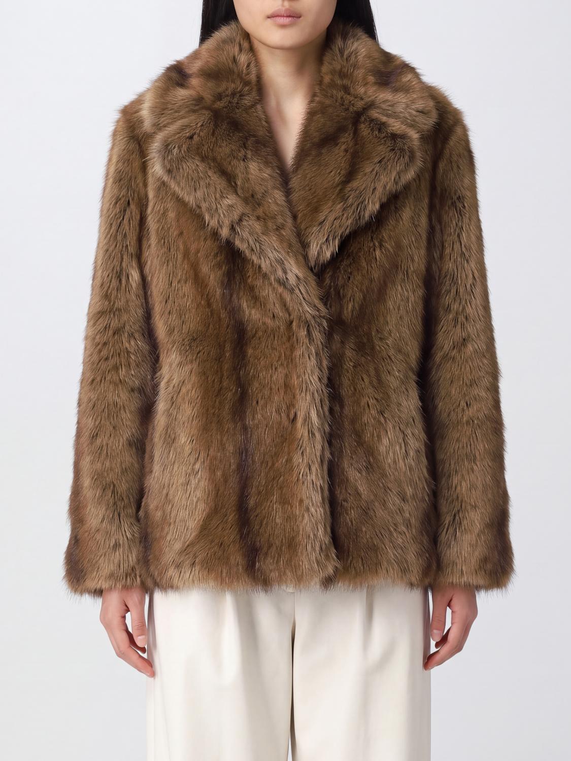 PINKO Coat Woman color Beige