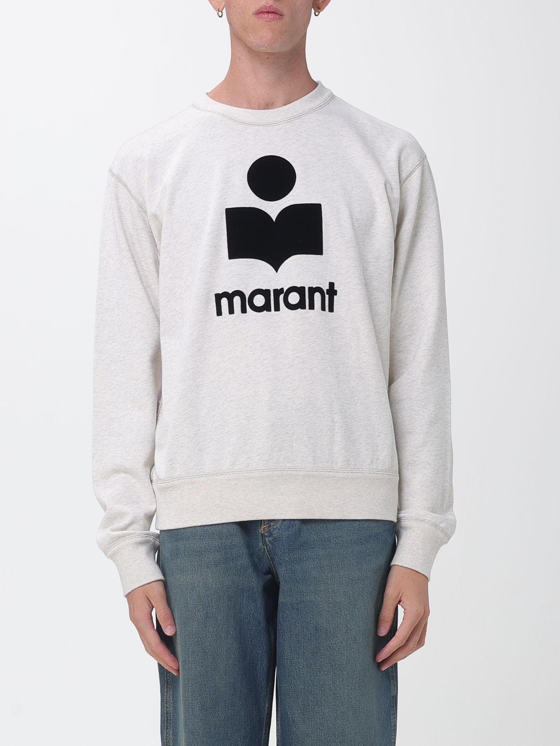 ISABEL MARANT Relaxed Fit Crewneck Sweatshirt with Contrast Logo