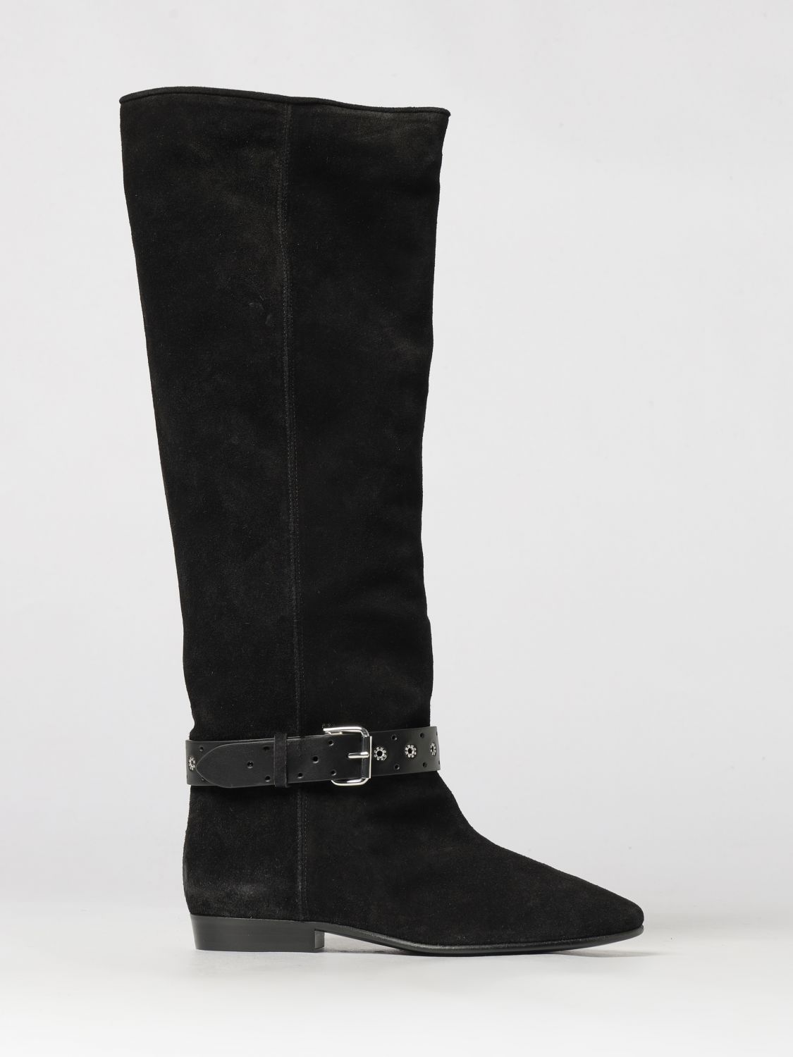Isabel Marant Rilton Suede Calfskin Leather Knee-High Boots