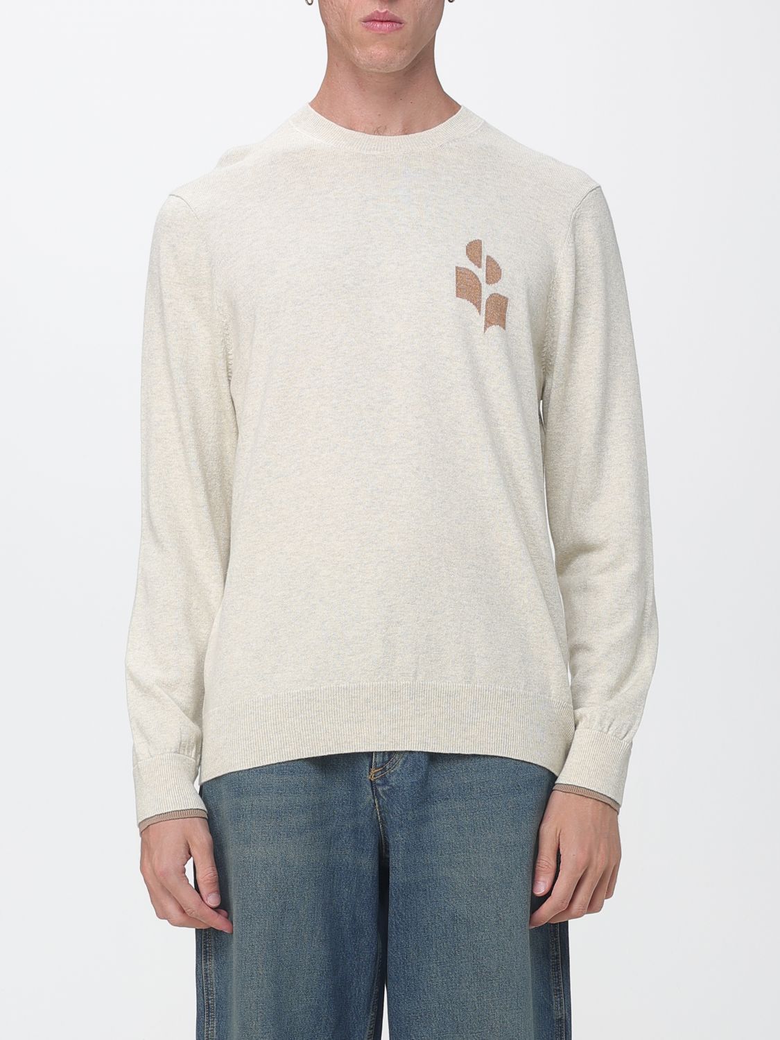 ISABEL MARANT Jacquard-Logo Cotton and Wool-Blend Jumper