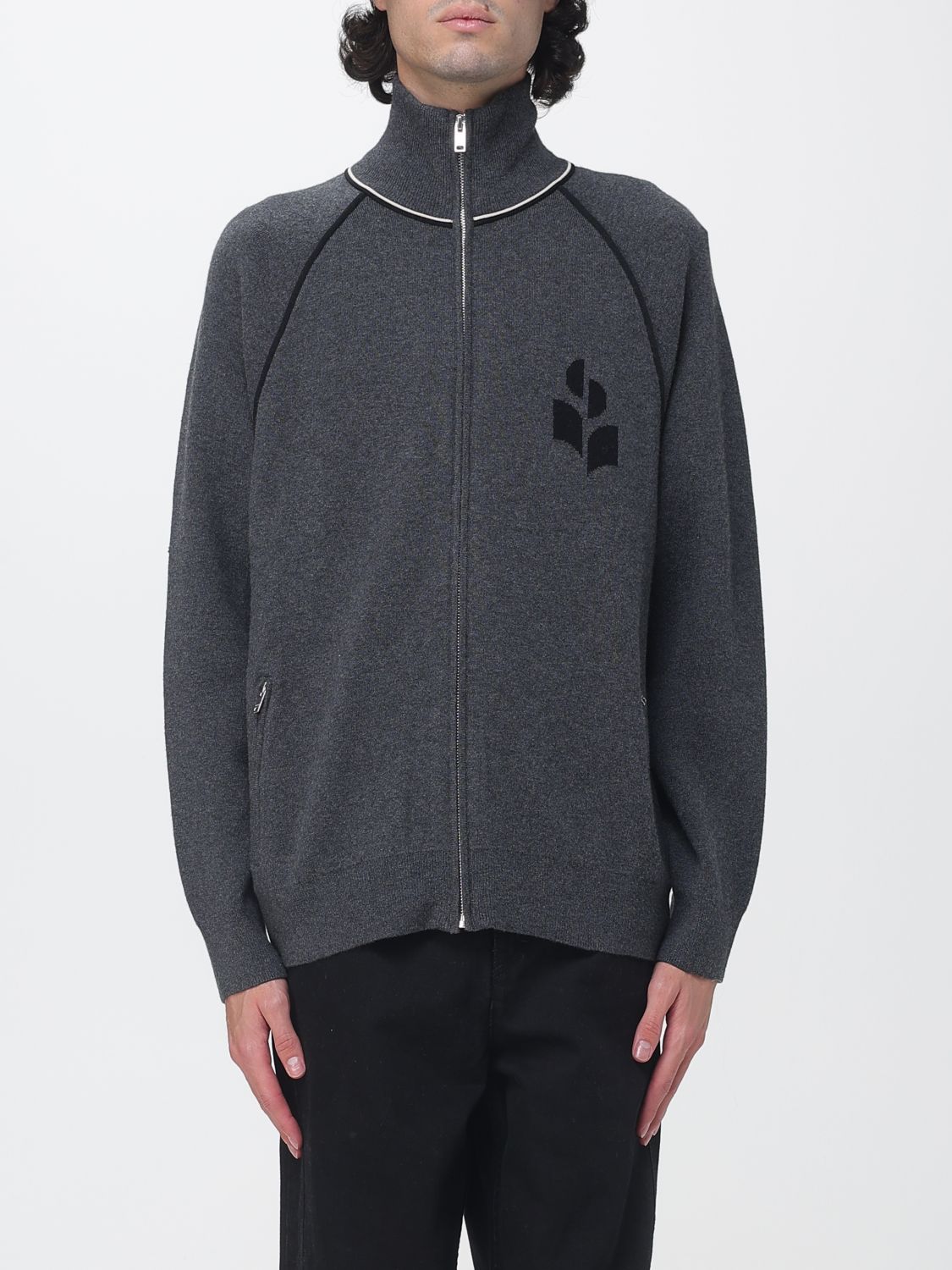 ISABEL MARANT Sergio High-Neck Zipped Cotton-Blend Cardigan