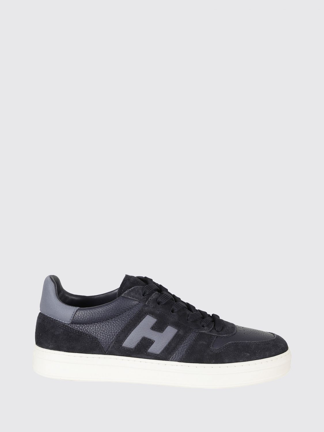 HOGAN Zweifarbige H668 Sneakers aus gehämmertem und Velours-Kalbsleder