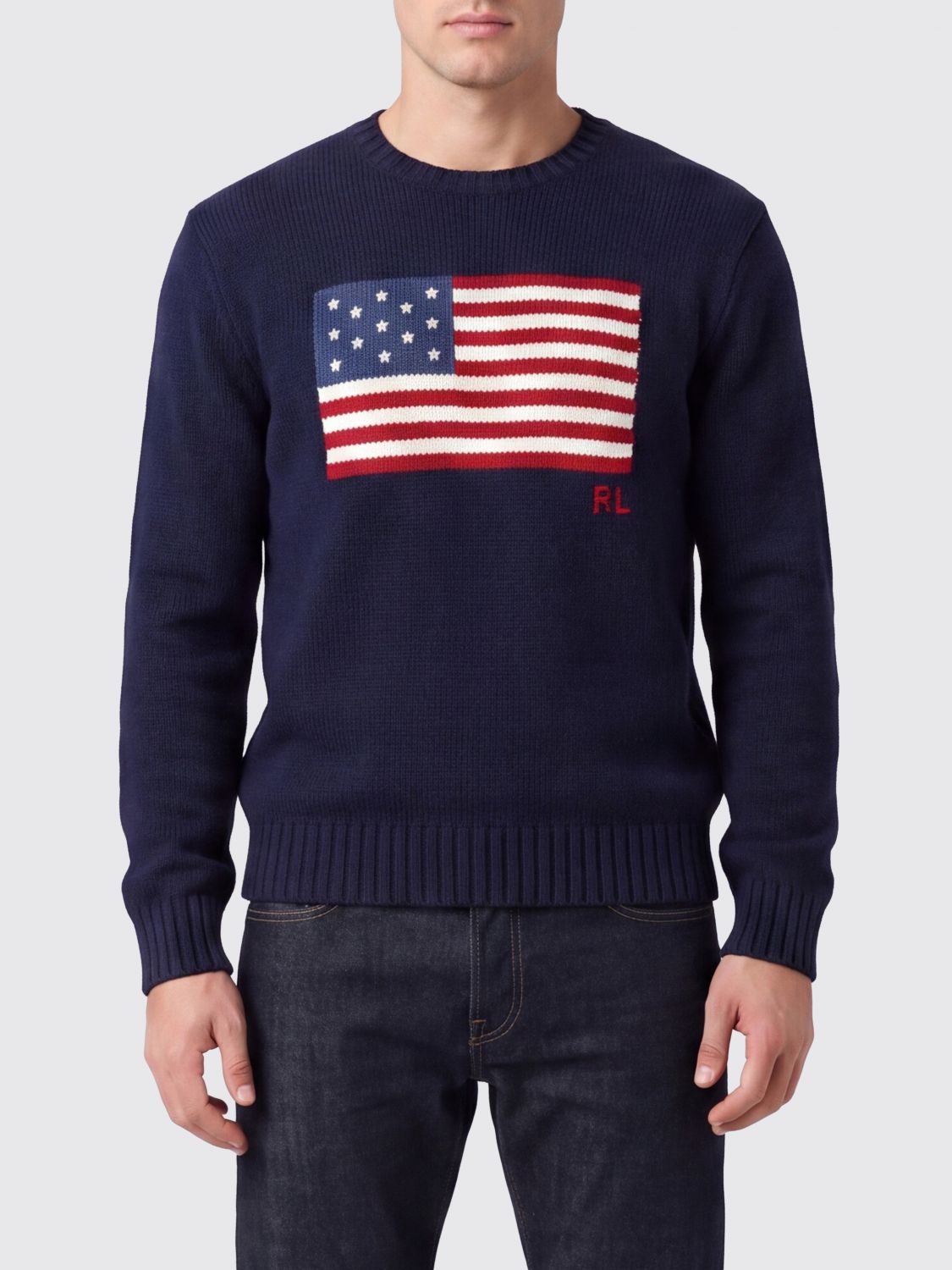 POLO RALPH LAUREN Baumwollpullover mit Grafikdruck von