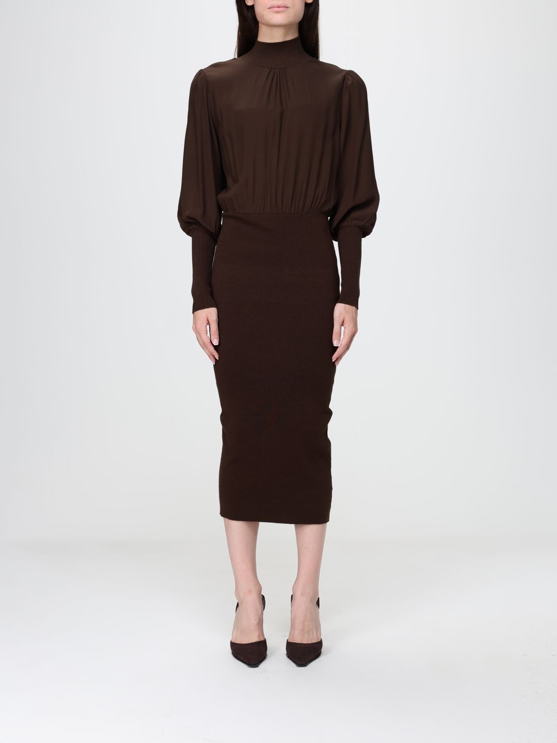 TWINSET Dress Woman color Brown
