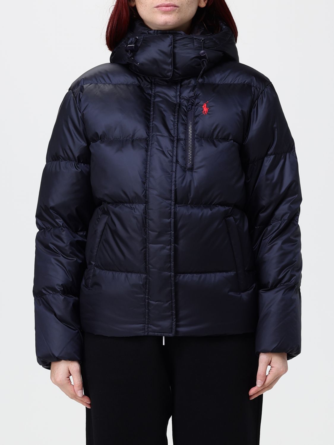 POLO RALPH LAUREN Kurze Kapuzen-Daunenjacke aus recyceltem Nylon mit Pony-Logo