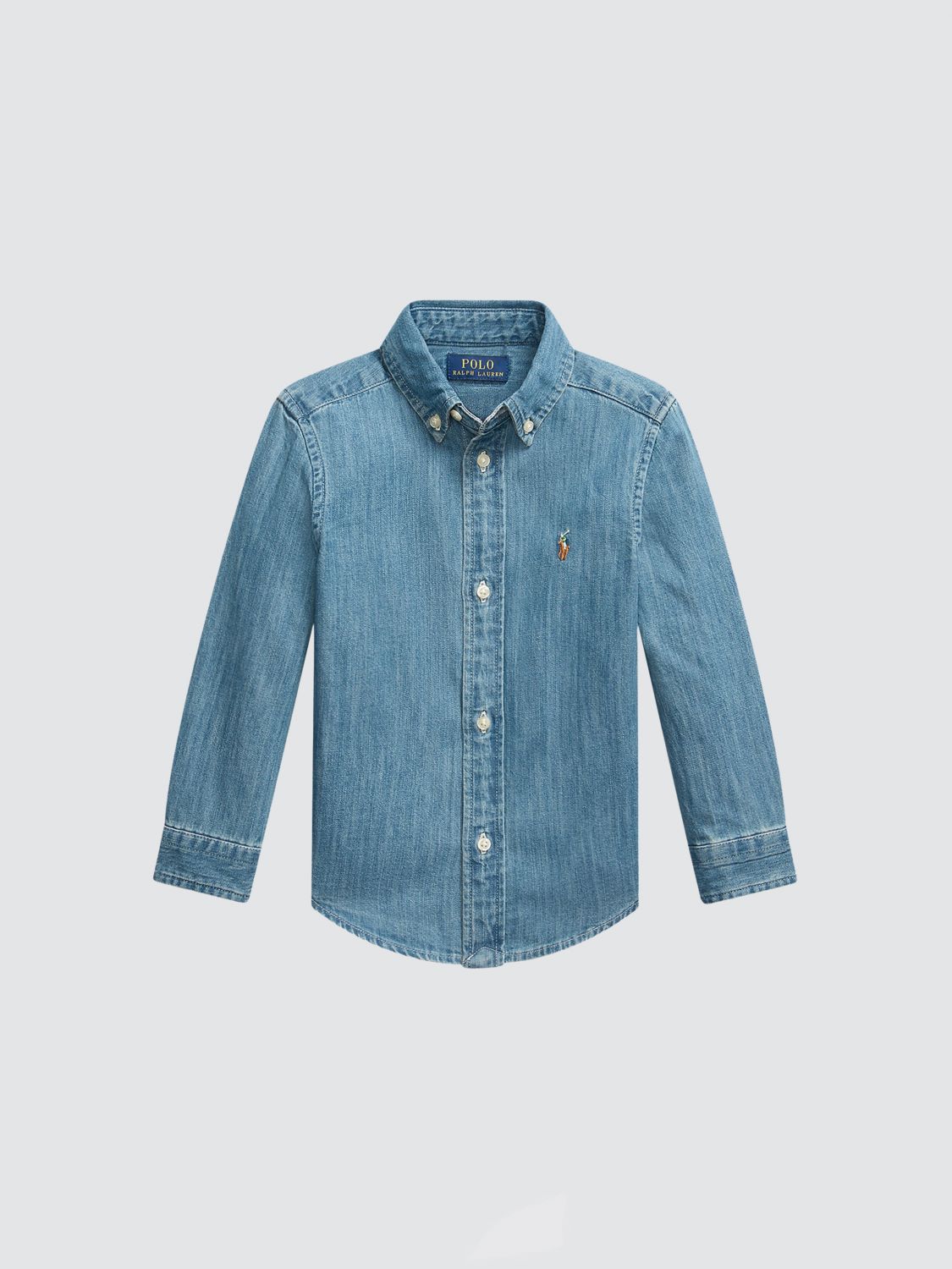 POLO RALPH LAUREN Jeanshemd für Jungen von mit Button-Down-Kragen und Pony-Logo