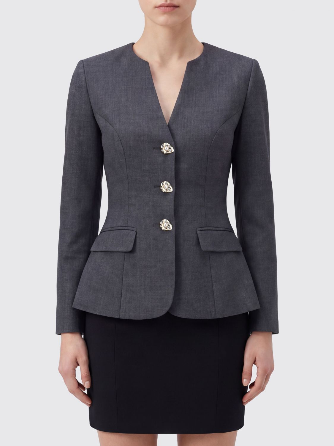 SELF-PORTRAIT Jacket Woman color Grey