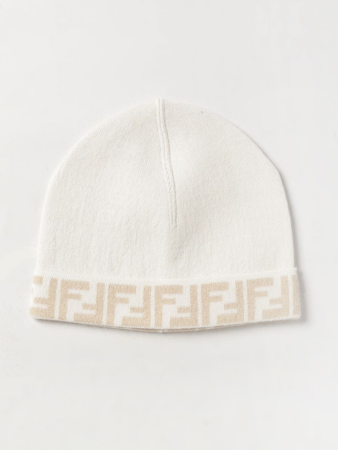 FENDI Beanie für Jungen von aus Wolle und Kaschmir mit Jacquard-FF-Monogramm