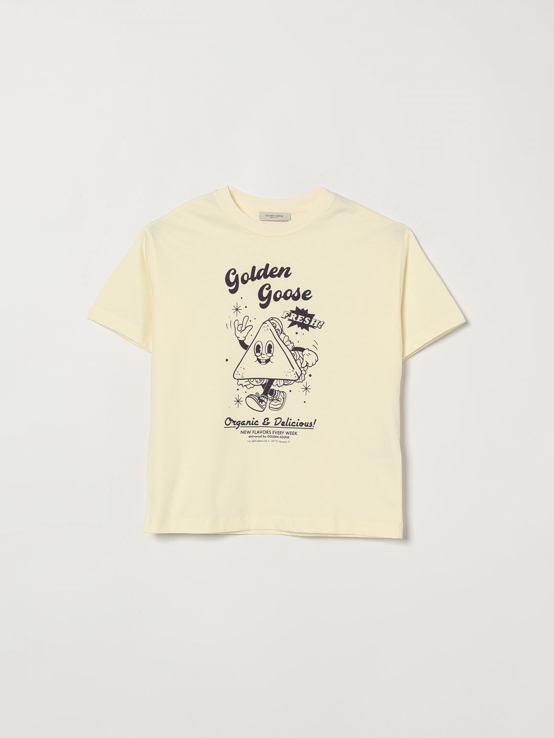 GOLDEN GOOSE T-Shirt aus Baumwolle für Jungen mit kontrastierendem Logo-Print