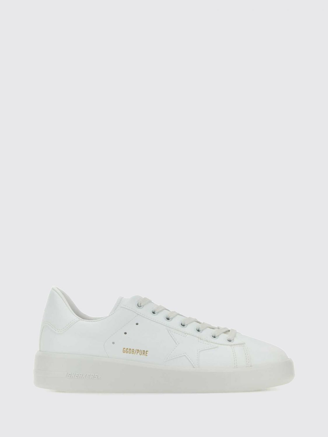 Golden Goose Pure-Star Low-Top Sneakers in Smooth Calfskin with a Round Toe