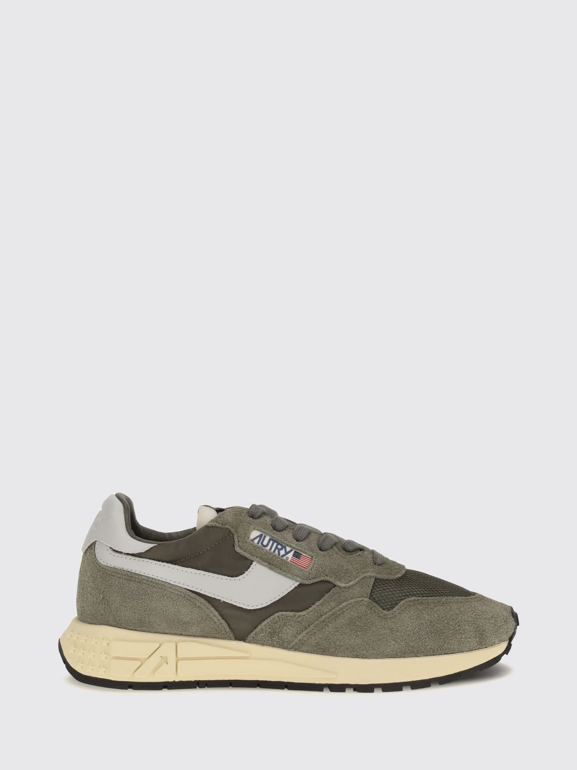 AUTRY Reelwind Zweifarbige Low-Top-Sneaker aus Nylon und Veloursleder