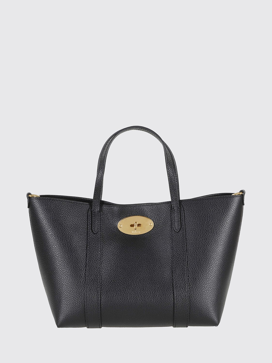 MULBERRY Bayswater Mini Tote Bag in Grained Calf Leather with Removable Strap