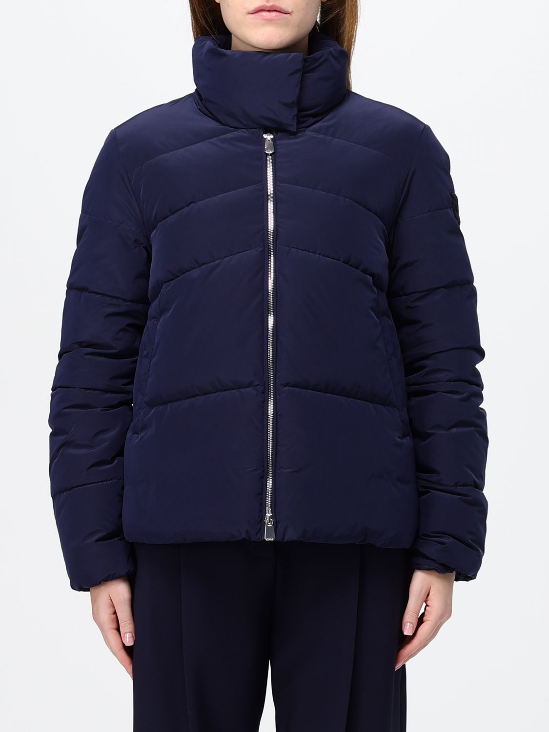 PINKO Piumino corto in nylon trapuntato idrorepellente con collo alto