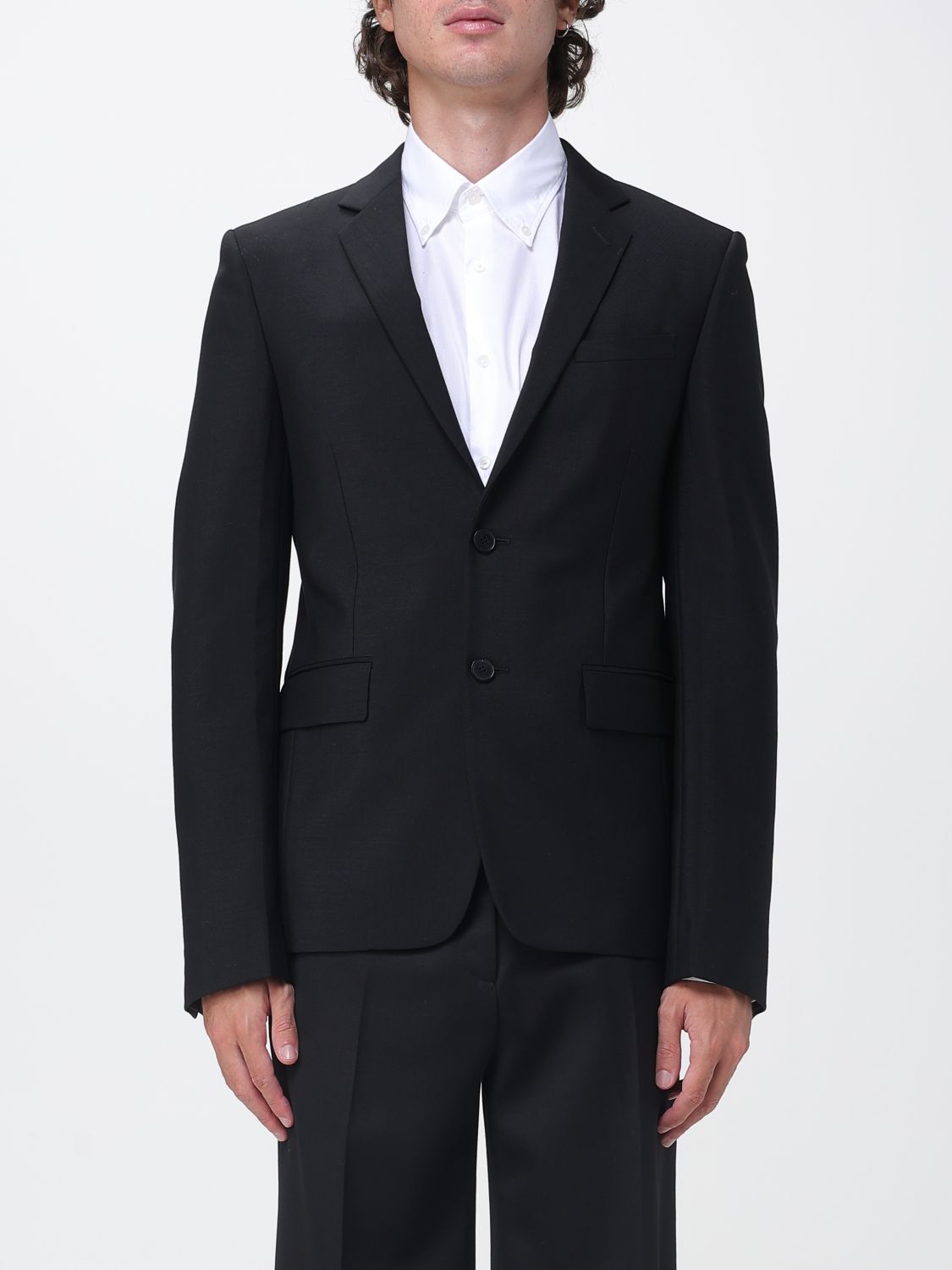 Fendi Slim Fit Single-Breasted Wool and Mohair Blend Blazer