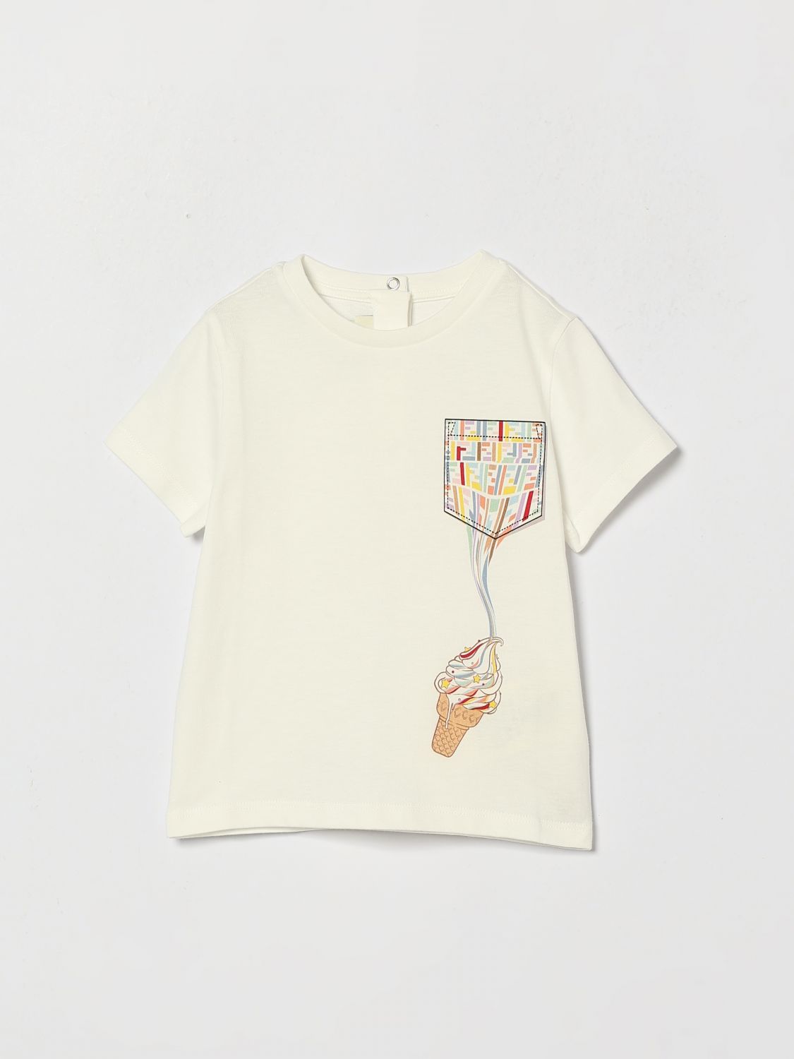 FENDI T-Shirt Bambino colore Panna