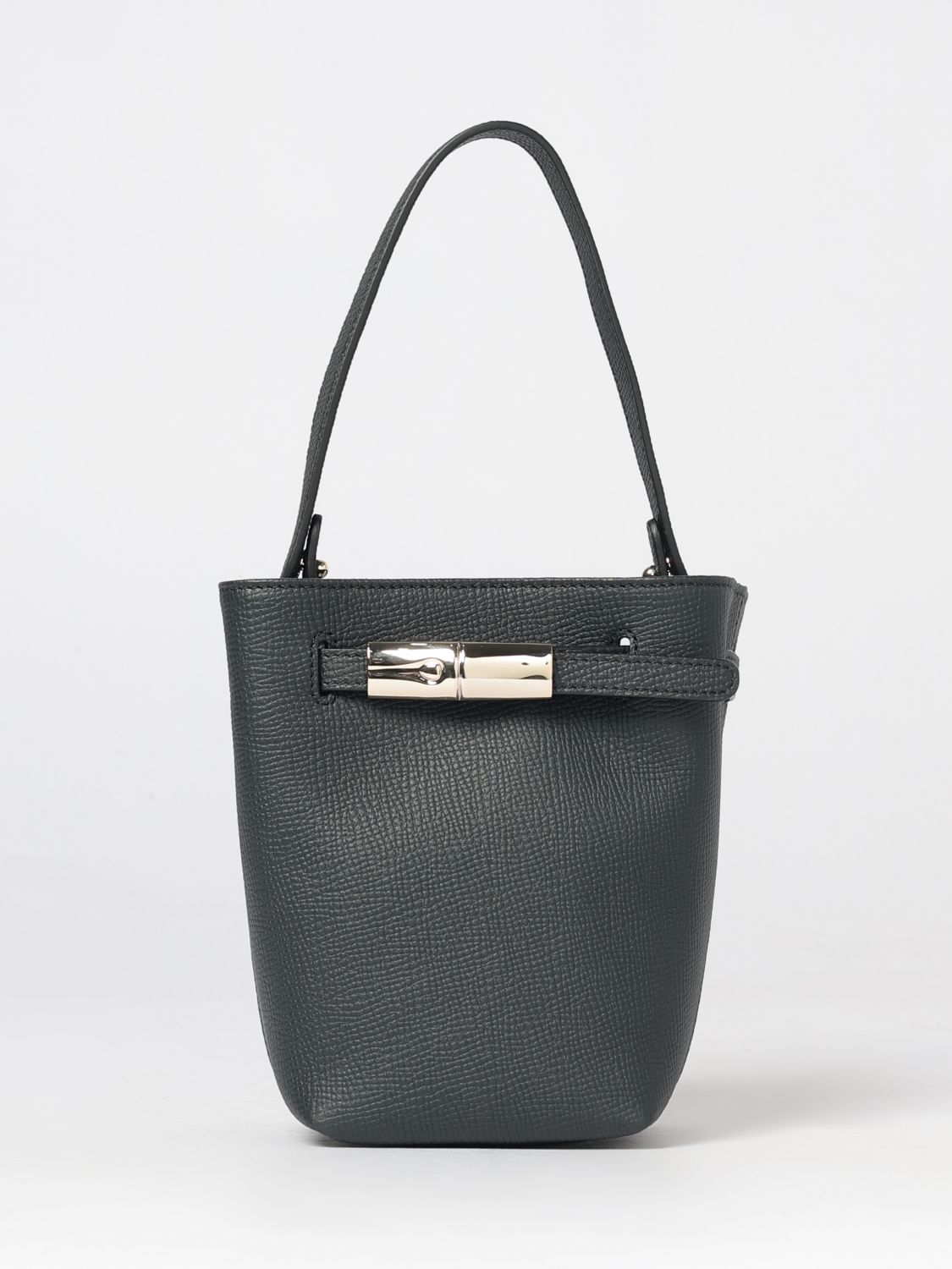 LONGCHAMP Mini borsa a secchiello Le Smart in pelle di vitello martellata