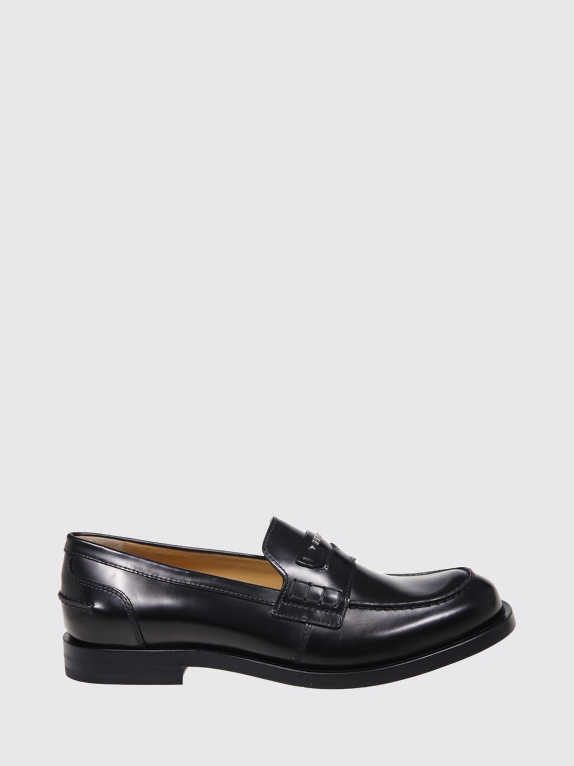 FENDI Ateneo Penny-Loafer aus gebürstetem Kalbsleder von mit runder Kappe