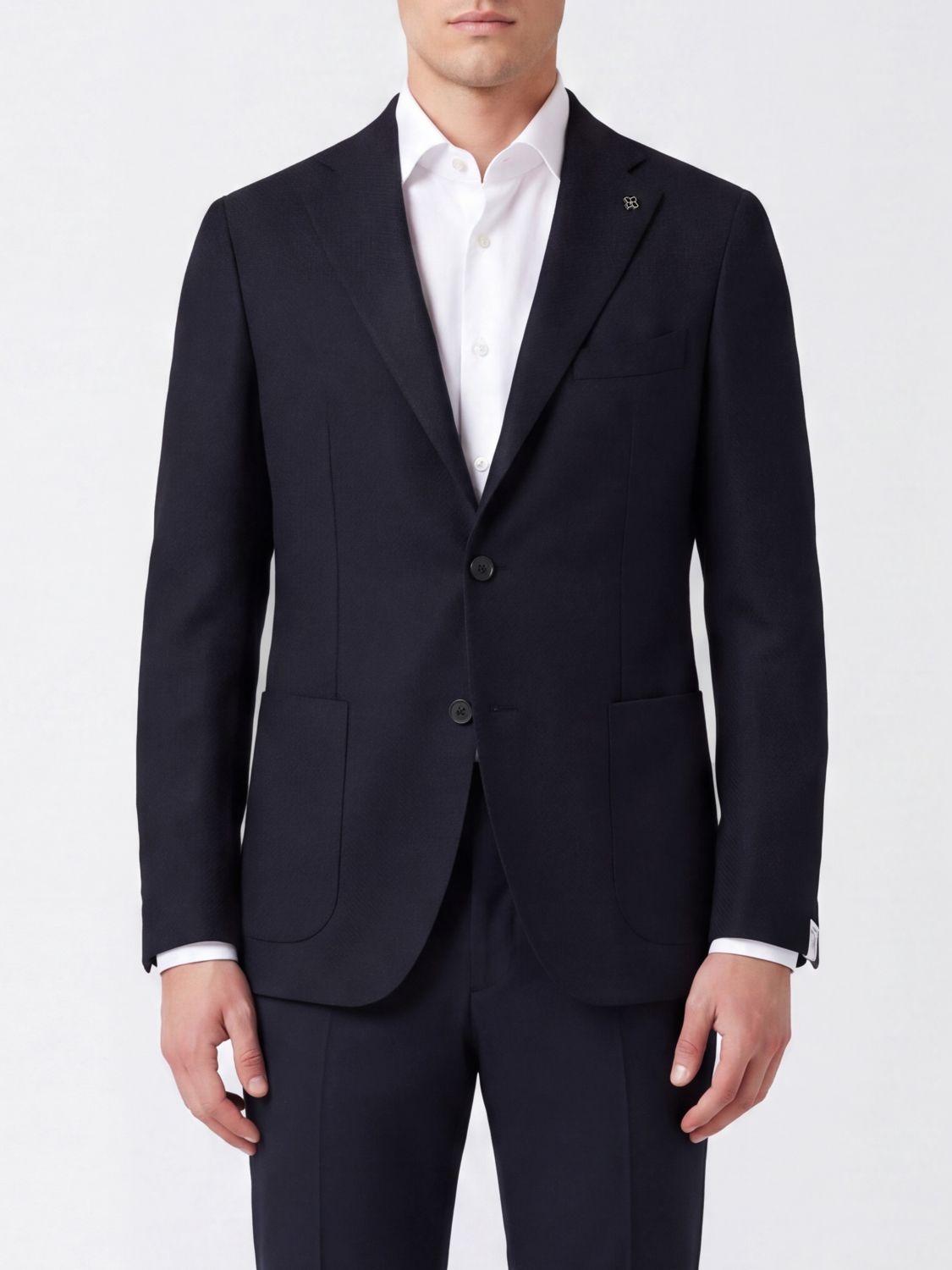 TAGLIATORE Einreihiger Wollblazer von mit Spitzrevers und Rückenschlitz