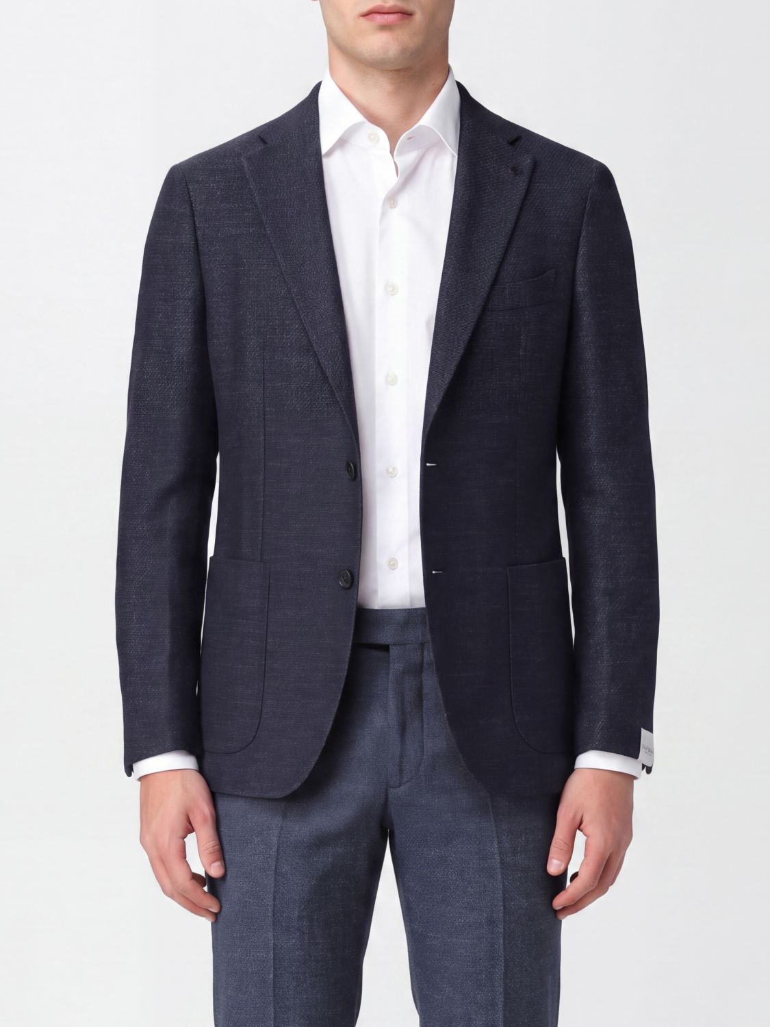 TAGLIATORE Einreihiger Wollmischblazer von mit Spitzrevers