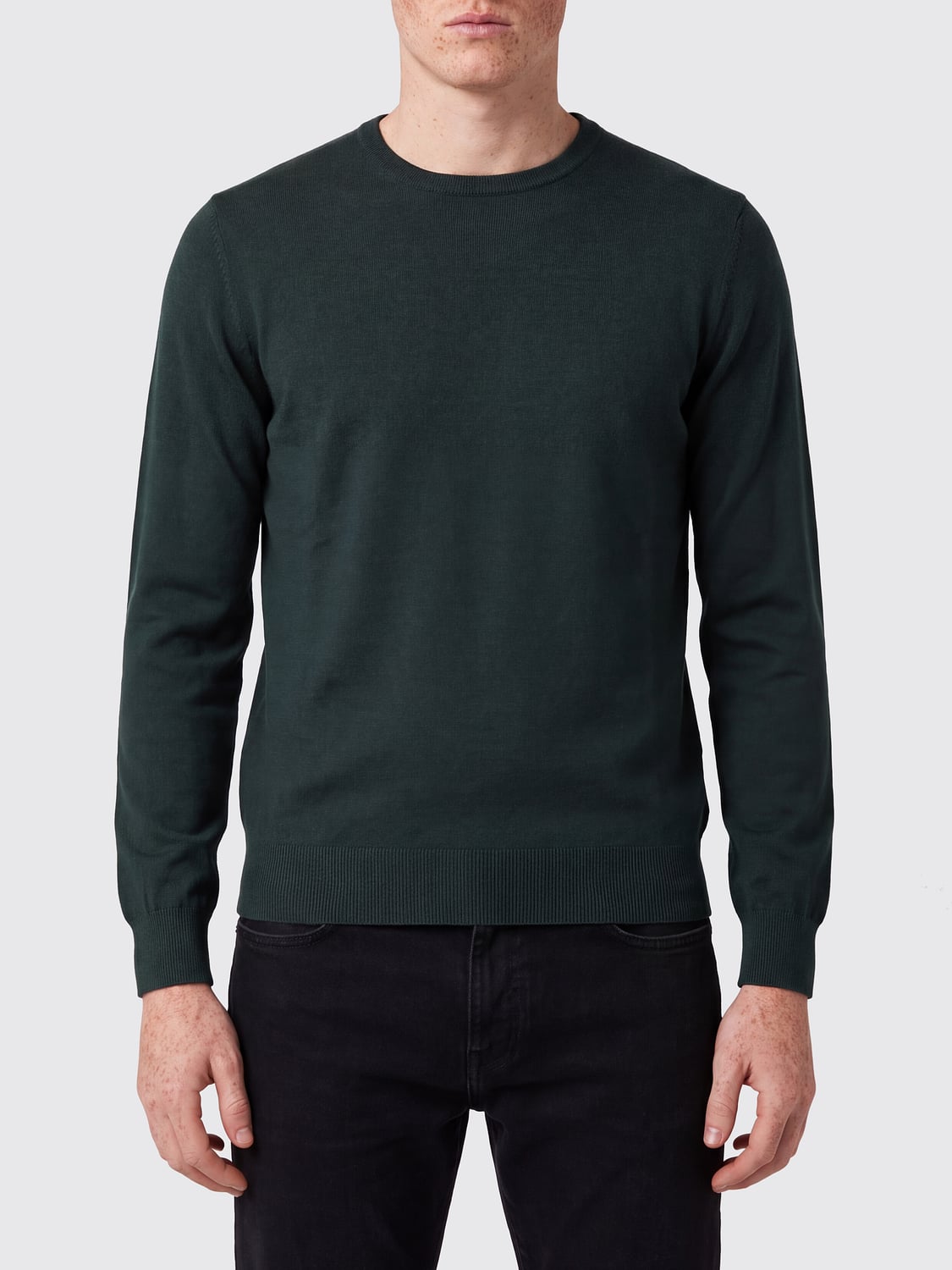 TAGLIATORE 100% Wool Crew-Neck Jumper with Ribbed Trims