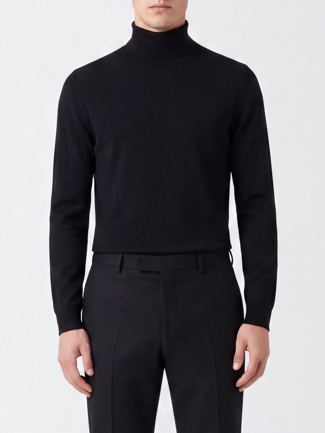 TAGLIATORE Rollkragenpullover von aus 100% Wolle mit Rippbündchen