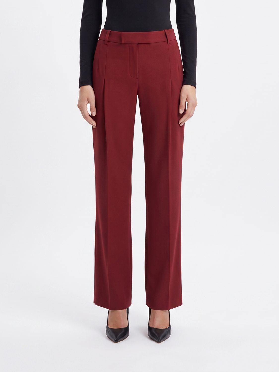Federica Tosi Straight-Leg Tailored Crêpe Trousers with Pleats