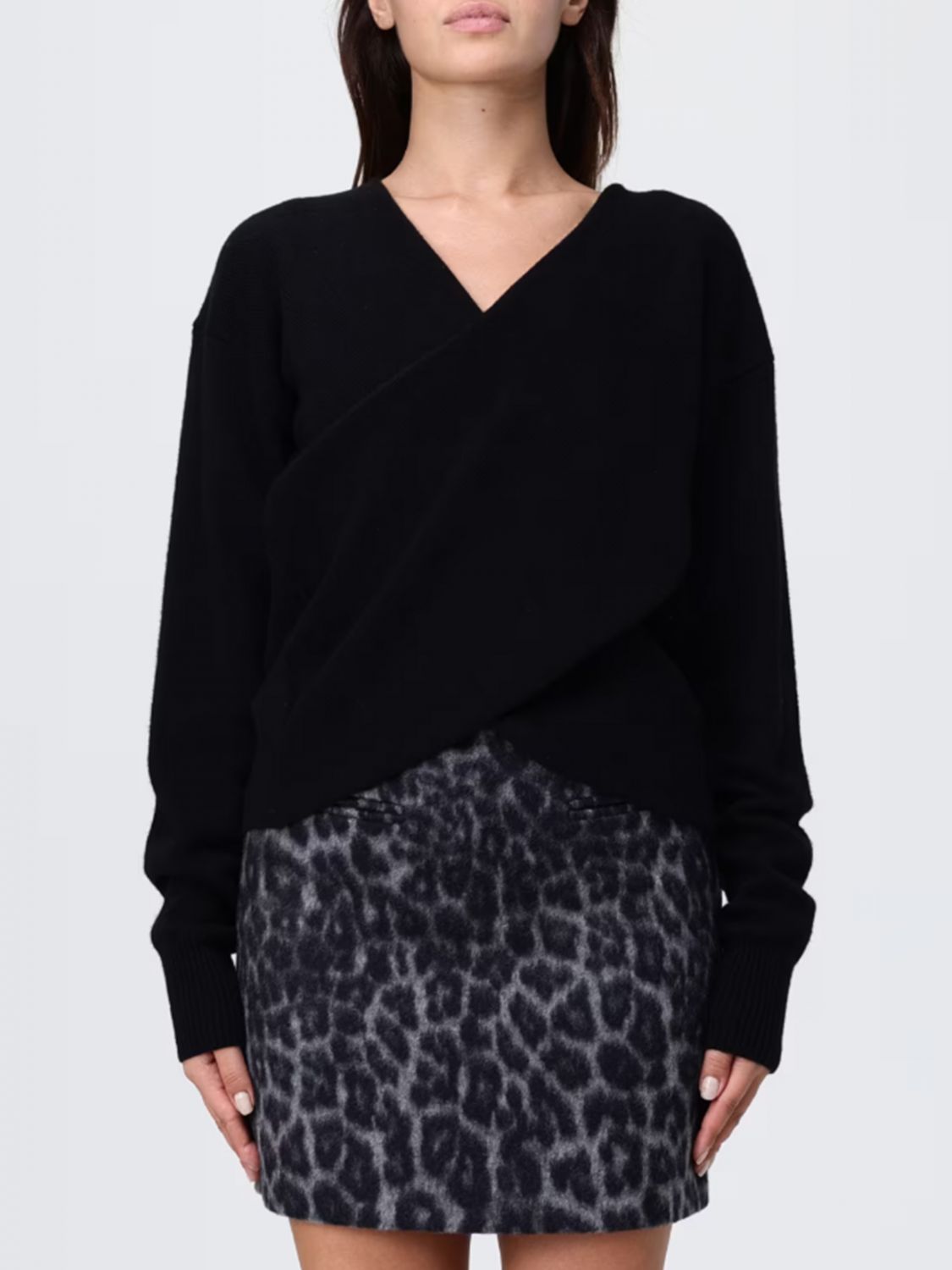 FEDERICA TOSI V-Ausschnitt-Pullover aus Woll-Kaschmir-Mischung